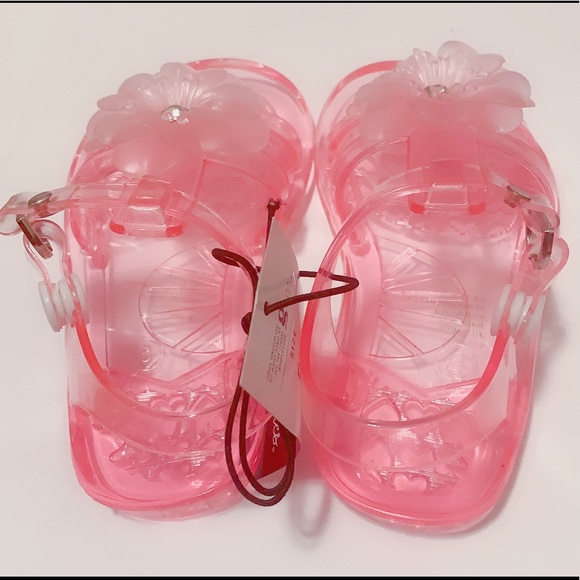 Light pink jelly sandals with flower 🌸 - Picture 3 of 5